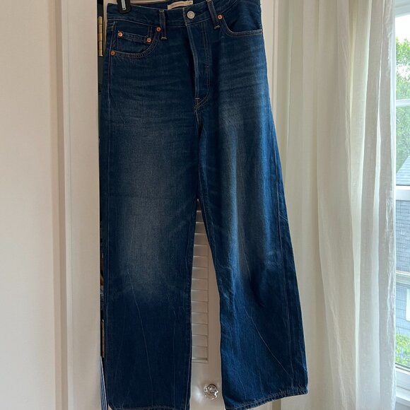 Levis Ribcage Straight Ankle Jean Noe Dark Mineral Wash Size 28 - Picture 1 of 2